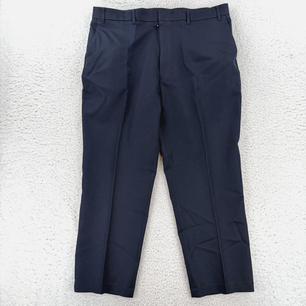 Levis Action Slacks Pants Mens 42x30 Blue Classic Fit Microfiber Dress Office